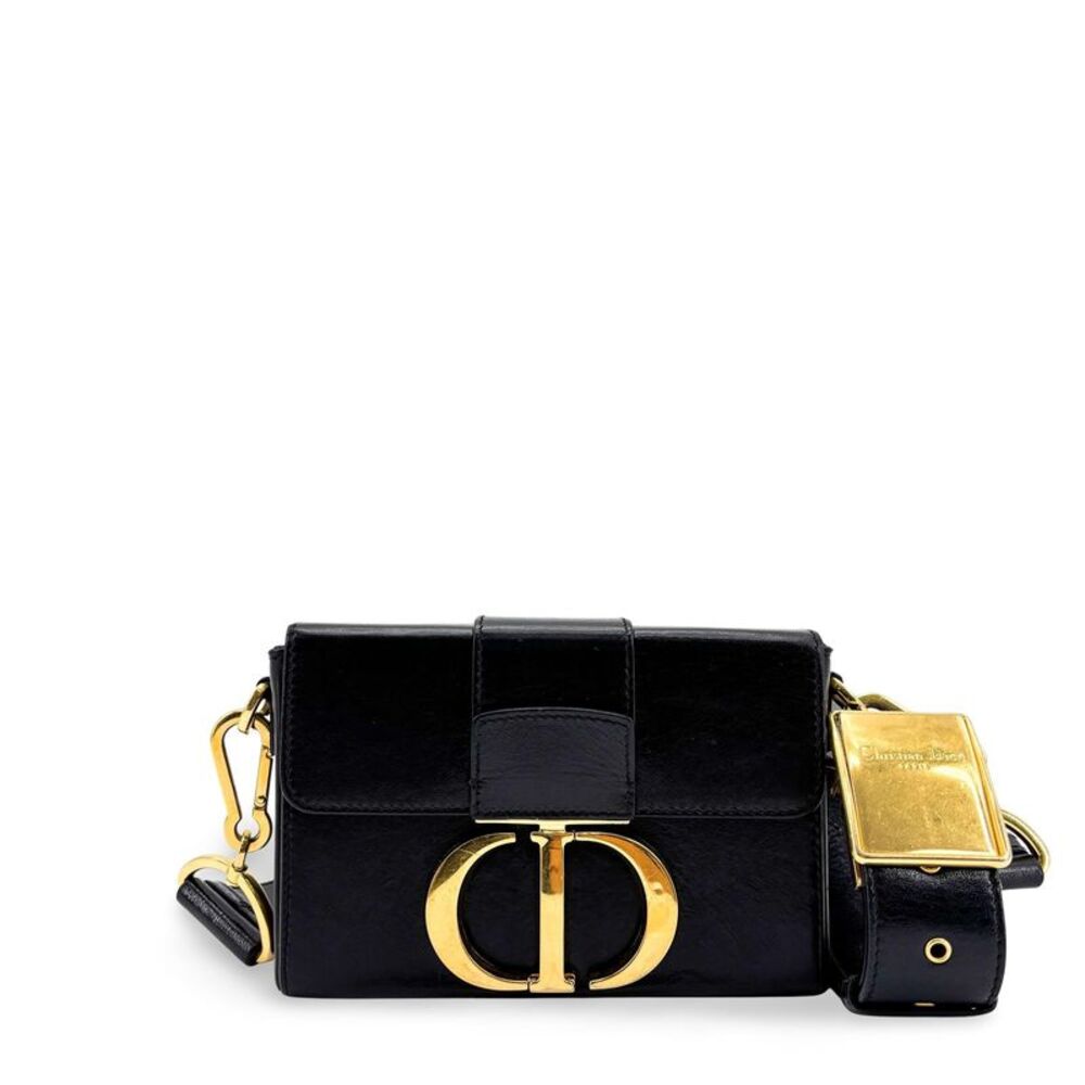 Dior 30 Montaigne Box Bag Black Box Calfskin